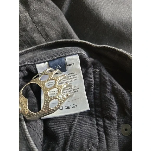 Citizens Of Humanity Loli Mid Rise Wide Leg Black Jeans Denim W32 EUC Pockets - Picture 14 of 16